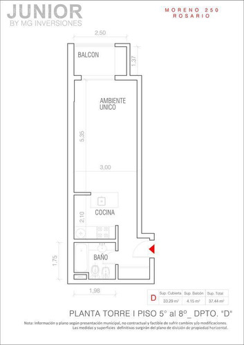 Imagen 12 de 14 de Departamento De Monoambiente En Venta En Rosario