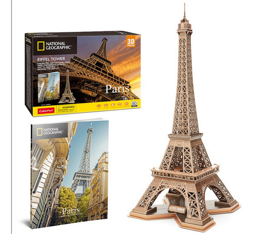 Cubic Fun Rompe 3d 67346 National Geo Torre Eiffel 80 Piezas