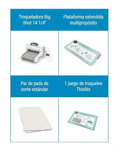 Imagen 3 de 5 de Kit Troqueladora Y Materiales Para Troquelado Sizzix