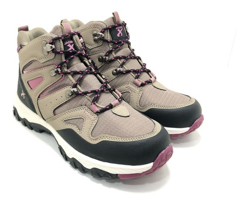 Imagen 2 de 6 de Zapatilla Botita Jaguar Trekking Mujer Cordones Art 3046