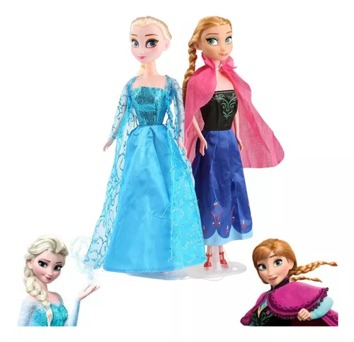 2 Boneca Frozen Musical Ana E Elsa 30cm Musicais em Promoção