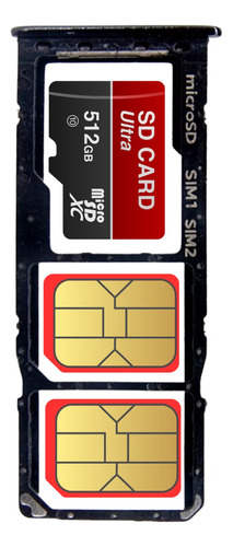 Bandeja Porta Sim Chip Card Compatible Samsung Galaxy A70