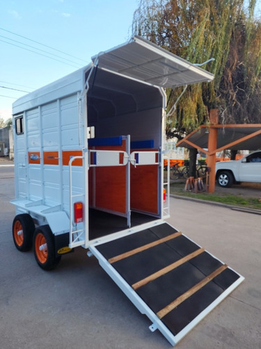 Acoplado Trailer Cerrado 2 Caballos Carro Batan Piso De Goma