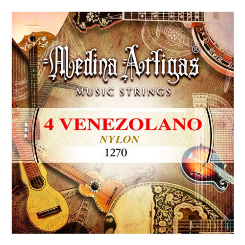 Set De Cuerdas Para 4 Venezolano Medina Artigas Nylon 1270