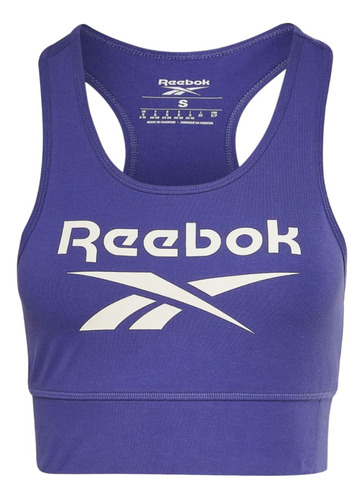 Top Crop Deportivo Mujer Dama Entrenamiento Reebok Big Logo