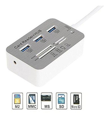 Hub Macbook Air E Pro 3 Portas Usb E Leitor Cartão Memória