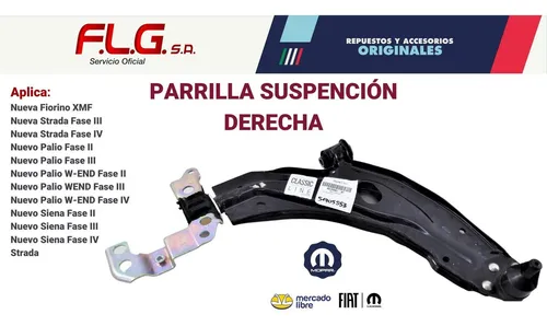 Parrilla Suspension Derecha Original Fiat