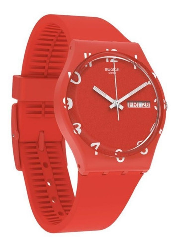 Reloj Swatch Unisex Monthly Drops Over Red Gr713 Color de la malla Rojo Color del bisel Rojo / Blanco Color del fondo Rojo / Blanco