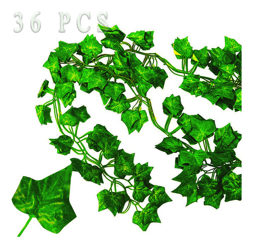 Joquet 36pcs Plantas Artificiales Decorativas Colgantes Enredadera Cada Rama Mide 2 Metros Y Contiene 72 Hojas.