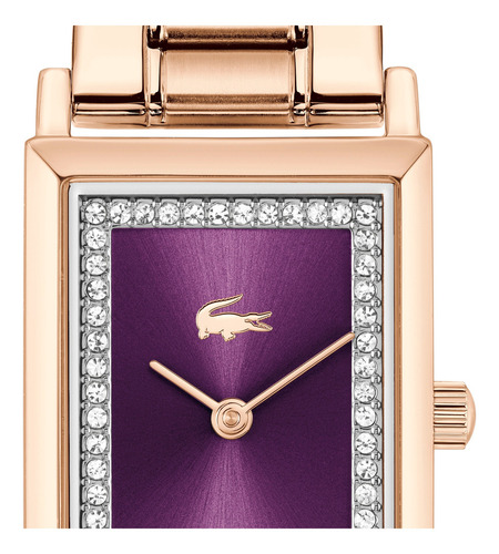 Lacoste Reloj Mujer Catherine 2001405 20.7mm Dorado Fondo Violeta Oscuro