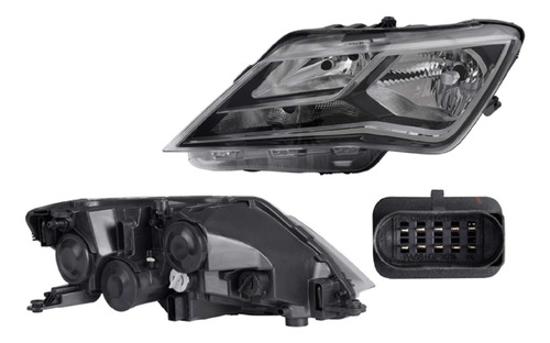 Par Faros Seat Toledo Elec C/motor P/halogeno 2018 Depo
