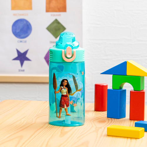 Zak Designs Botella Diseño De Minecraft, Plástico 16 Y 25 Oz Disney Moana (moana, Maui) 16 Onza