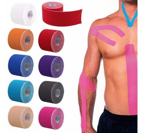 Pack 6 Tape Cinta Kinesiológica Apoyo Muscular Deportes Pro