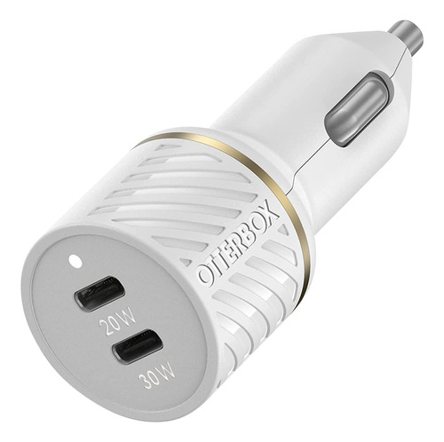 Cargador De Coche Usb-c De Doble Puerto, 50 W Combinado (usb