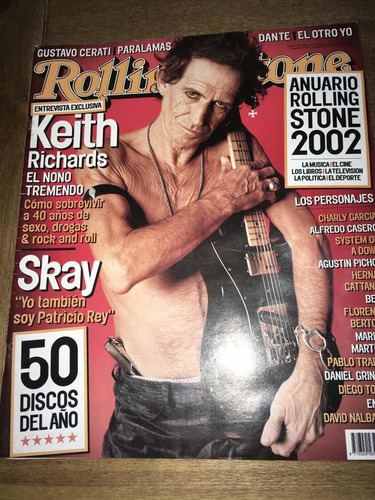 Revista Rolling Stone Keith Richards Skay Cerati Anuario2002