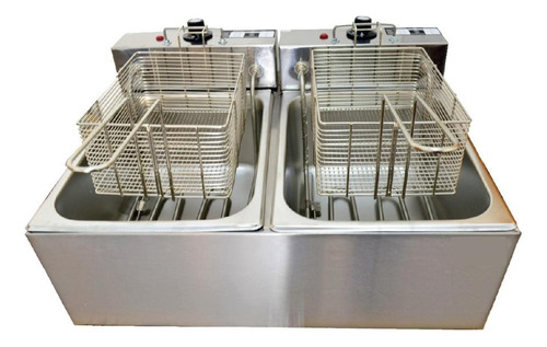 Fritadeira Elétrica 2 Cubas Plus Aço Inox 10l 220v 5000w