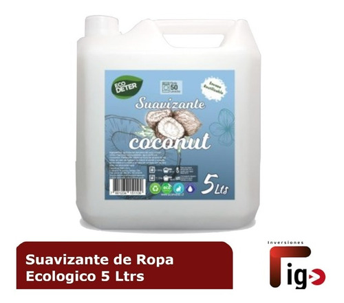 Suavizante Ecologico 5 Ltrs Biodegradable