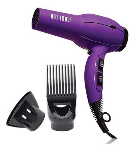 Secador Turbo Iónico Profesional Hot Tools De 1875 W, Morado