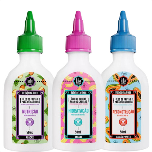 Trio Oleo De Frutas Be(m)dita Ghee Cronograma Lola Cosmetics