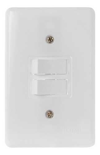 Interruptor 2 Teclas Simples 2x4 Com Placa Branco