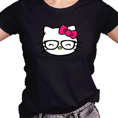 Franela Damas Personalizada Diseño Hello Kitty Moño 