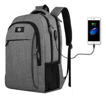 Comprar Mochila Notebook Hardley Impermeable Antirrobo Hombre Mujer Color Gris Claro