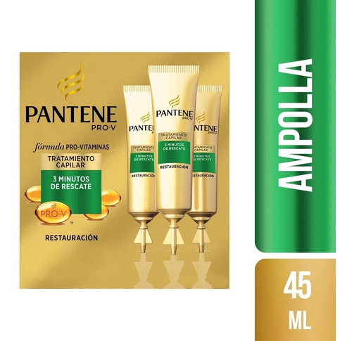 Tratamiento Capilar Pantene 3 Minutos Ampollas 15ml X 3un