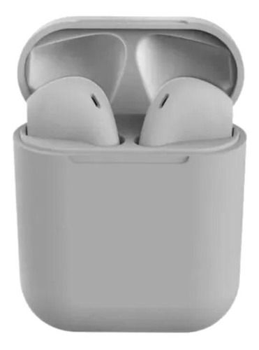 Auriculares in-ear inalámbricos i12 TWS gris con luz LED