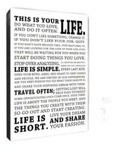 Comprar Cuadro Moderno Con Frase De La Vida - Life \u002F Dif Modelos