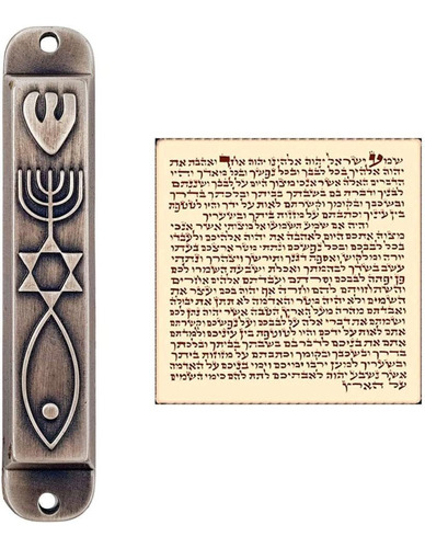 Funda De Peltre Para Mezuzah Mesianic Talisman4u Con Rollo