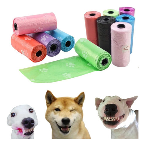 Bolsa Ecologica Desecho De Mascotas 10 Rollos De 15 Bolsas