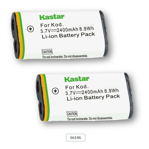 (2) Baterias Mod. 66146 Kodak Poc Video Camera Playsport Zx1
