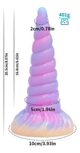 Consolador Pene Dildo Tentaculo Unicornio Alien Fluorescente