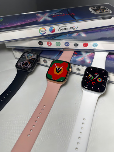 Relógio Inteligente Smartwatch Microwear What X Série 10 Prova D´agua tela Amoled de 45mm com NFC e ChatGPT batimentos cardíacos e pressão Arterial