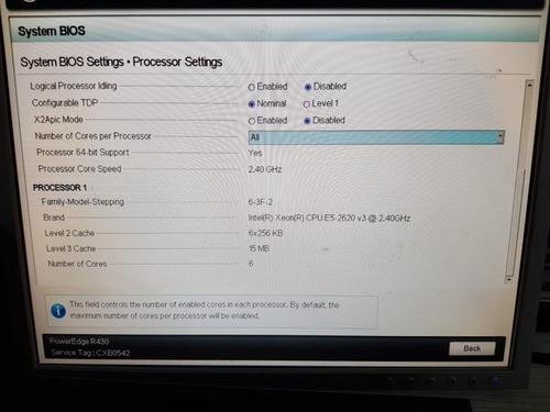 Servidor Dell R430 Xeon Six E5-2620 V3 2,4ghz 32gb 2sas 2tb
