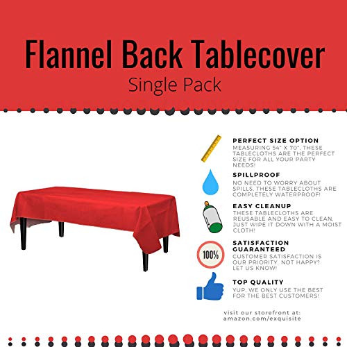 Mantel De Vinilo Rojo - 54pulgx70puLG - Rectangular -