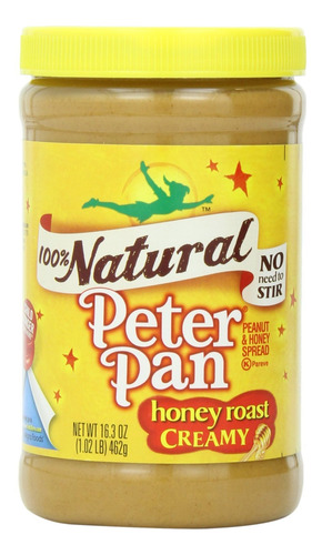 Peter Pan, 100% Natural, Miel Roast Peanut Butter, Cremoso,