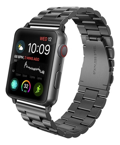 Correa De Acero Fintie Para Apple Watch Serie 9 45mm Negro