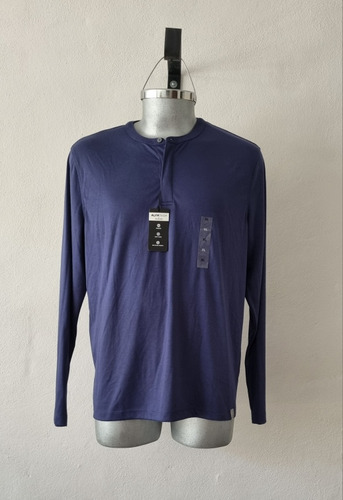 Playera Casual Manga Larga Cuello Redondo Hombre Talla Xl