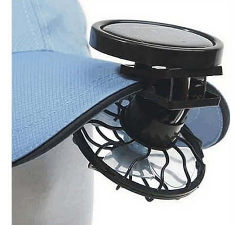 2x Clip-on Cap Ventilador De Energia Solar Para Viajar No Ar