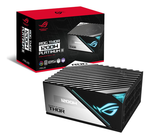 Fonte de alimentação Asus Rog Thor 1200w Platinum Ii cinza