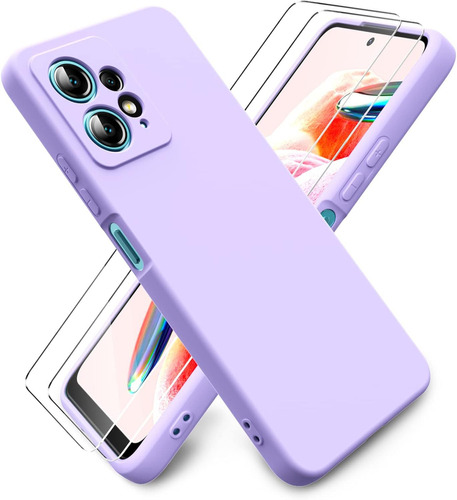 Carcasa Silicona Slim Para Xiaomi Redmi Note 12 4g Violeta Liso