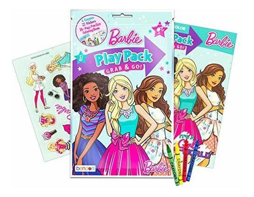 Libro Para Colorear Y Actividades De Barbie Super Set 4 Barb