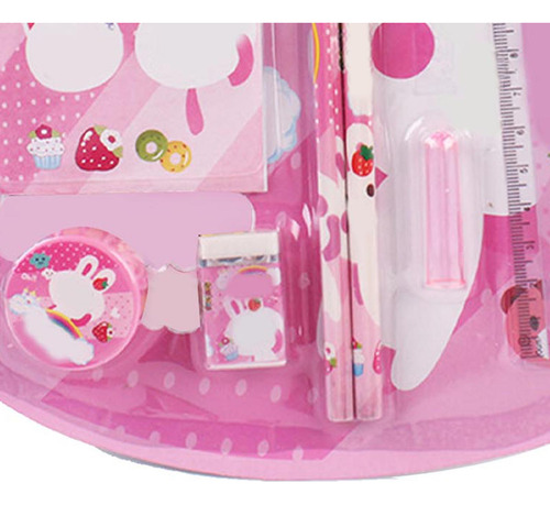 Conjunto De Cadernos Pencil Eraser Ruler, Desenho Animado
