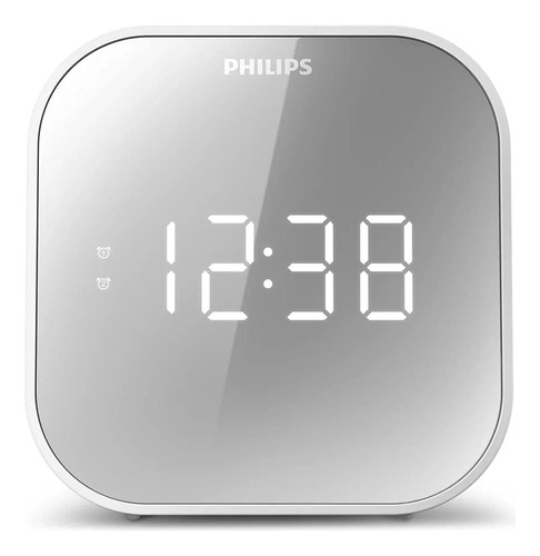 Tar4406/12 Despertador Philips Radio, Con Pantalla De Espejo