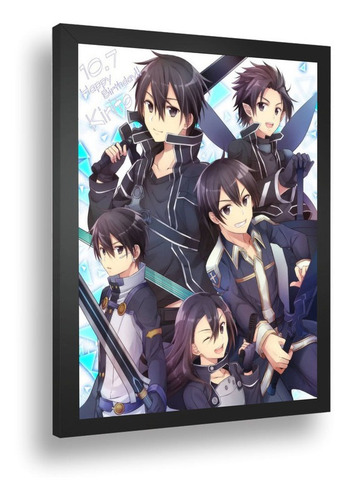 Quadro Decorativo Poster Sword Art Online Anime Meninos