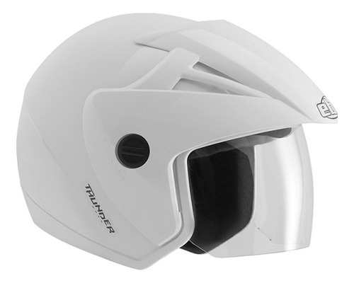 Capacete Aberto Masculino E Feminino Ebf Thunder Open Solid Cor Branco Tamanho do capacete 58