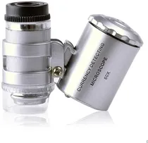 Comprar Lupa Mini Microscopio Relojero Con Luz Led 60x Varios Usos