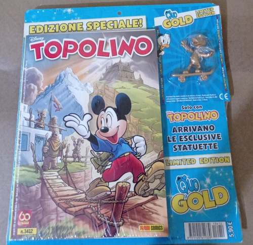 Edizione Speciale! Topolino N° 3412 Com Miniatura - Editora Panini - Formato 13,5 X 18,5 - Capa Mole - Lacrada - 2021 - Bonellihq - B23 