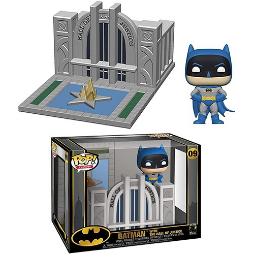 Funko Batman Azul Con El Salón De La Justicia